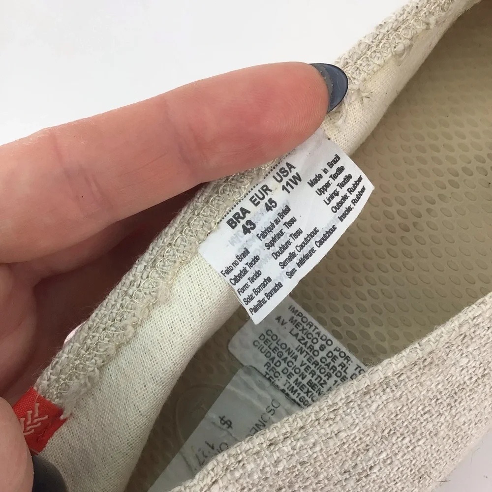 Havaianas Origine Premium III Canvas Espadrilles Size 11W